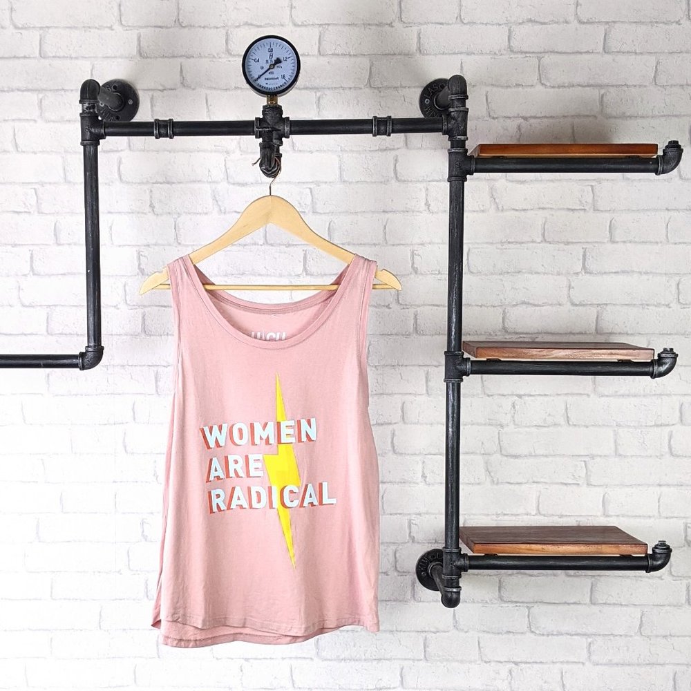 High Fitness Women Are Radical Tank Blouse | Pink